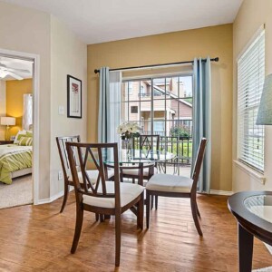 dining area in two bedroom home