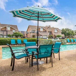 pool with umbrellas and chairs