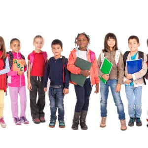 happy school children