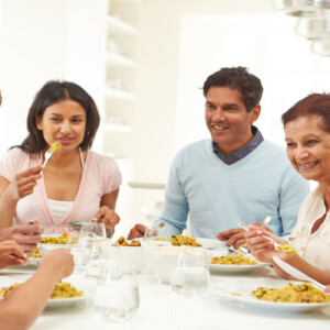 family at table together