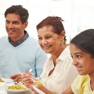 family at table together