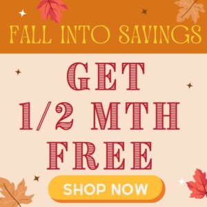 get 1/2 month free